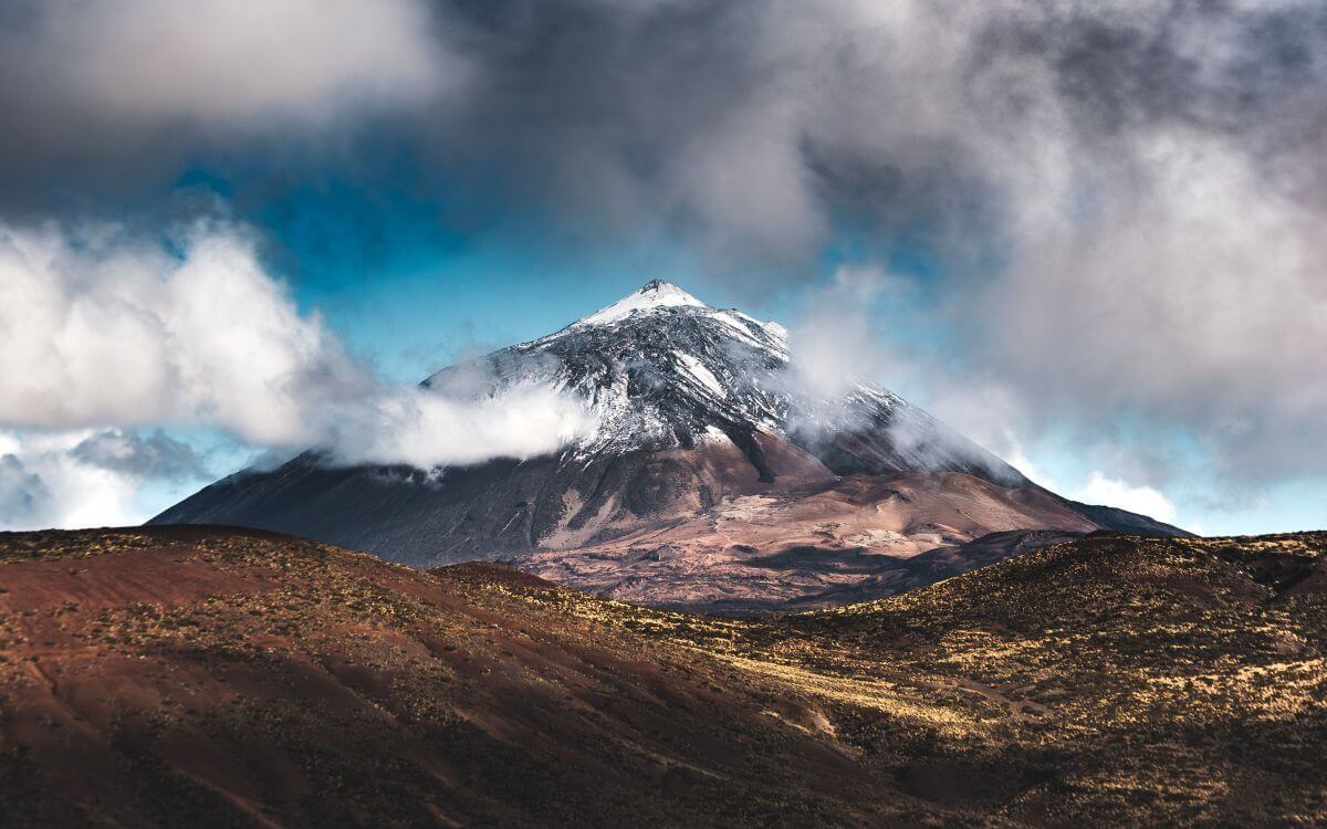 teneryfa wulkan widok na wulkan teide