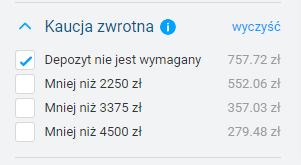 Wynajem auta w Maladze - określenie wysokości kaucji zwrotnej